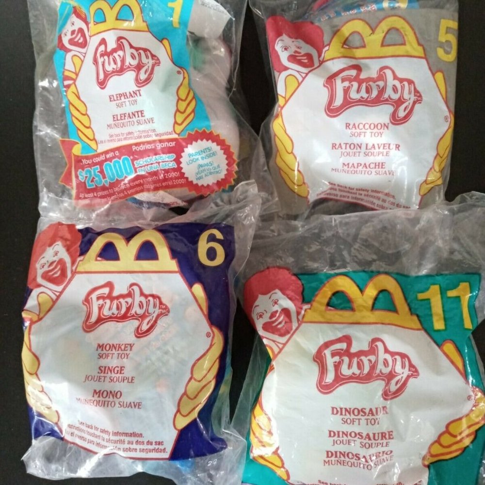 McDonalds 2000 Furby Collectible Toys Lot of 4